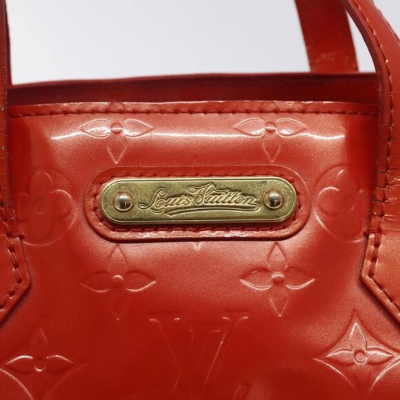 LOUIS VUITTON Vernis Wilshire PM Hand Bag Orenge Sunset - Picture 8 of 15